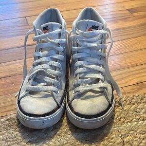 Nike White Mid Blazers